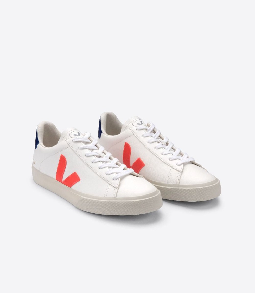 Veja Trainers Mens White/Orange - Campo Chromefree - LKCW-89236